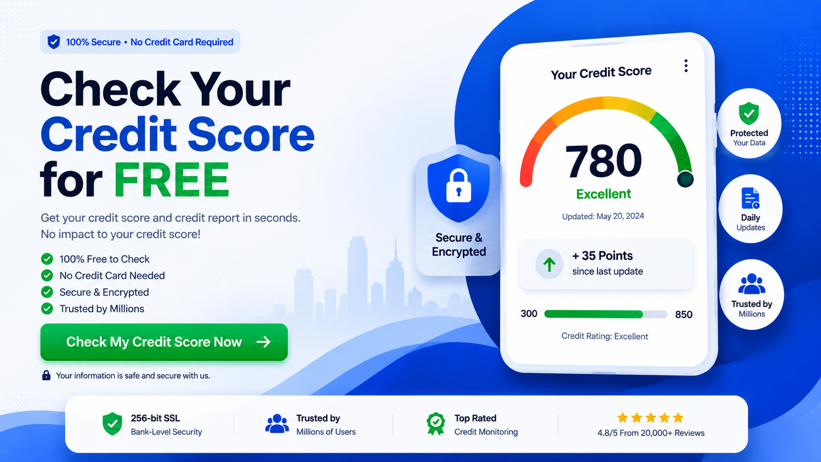 Person checking credit score online